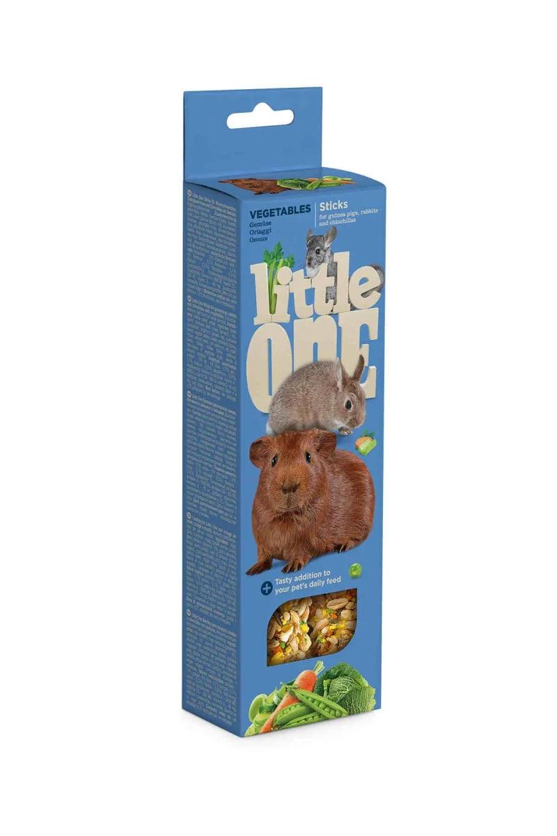 Snack Premio Roedor Little One Sticks Cobayas, Conejos y Chinchillas con vegetales 2x60g