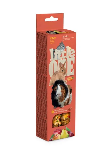 Snack Premio Roedor Little One Sticks Cobayas, Conejos y Chinchillas con Frutas 2x60g