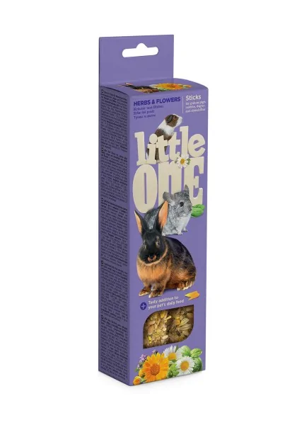 Snack Premio Roedor Little One Sticks Cobayas, Conejos y Chinchillas con Hierbas y Flores 2x55g