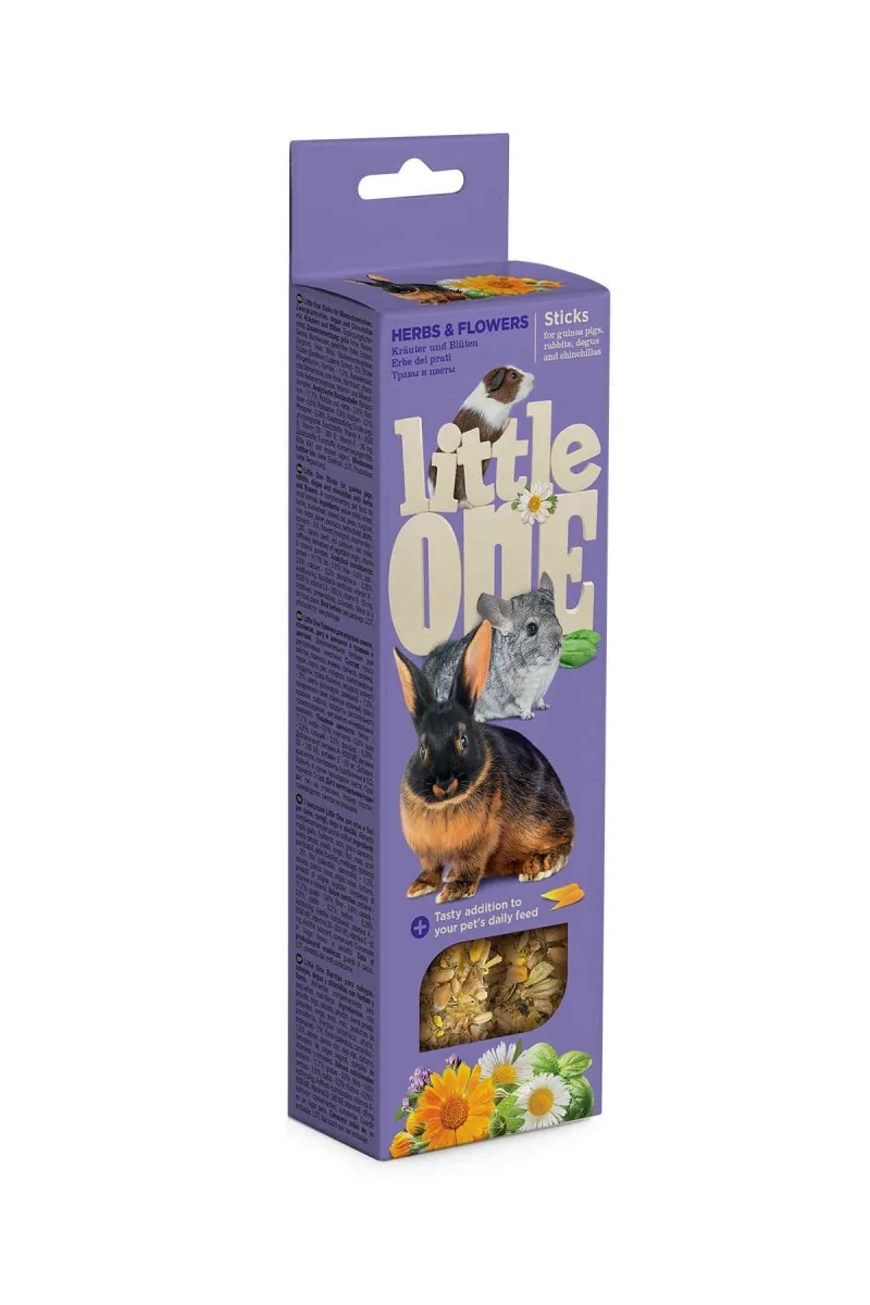 Snack Premio Roedor Little One Sticks Cobayas, Conejos y Chinchillas con Hierbas y Flores 2x55g