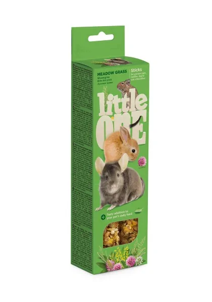 Snack Premio Roedor Little One Sticks Cobayas, Conejos y Chinchillas con Pasto de Prado 2x55g