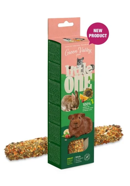 Snack Premio Roedor Little One Sticks GF con Frutas 130gr