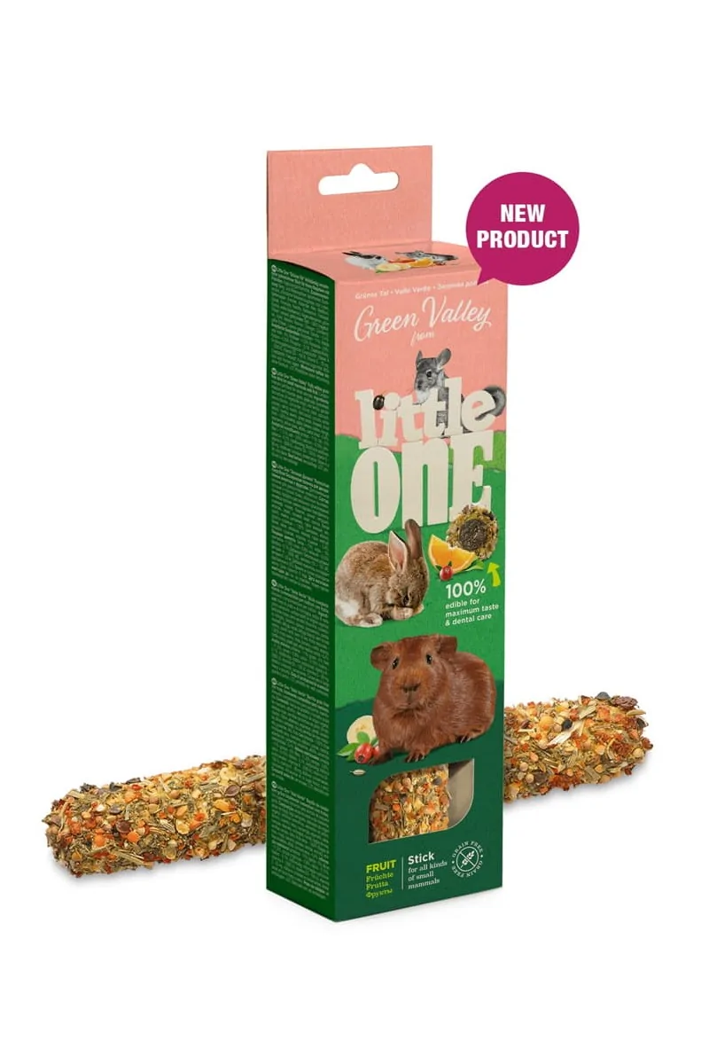 Snack Premio Roedor Little One Sticks GF con Frutas 130gr