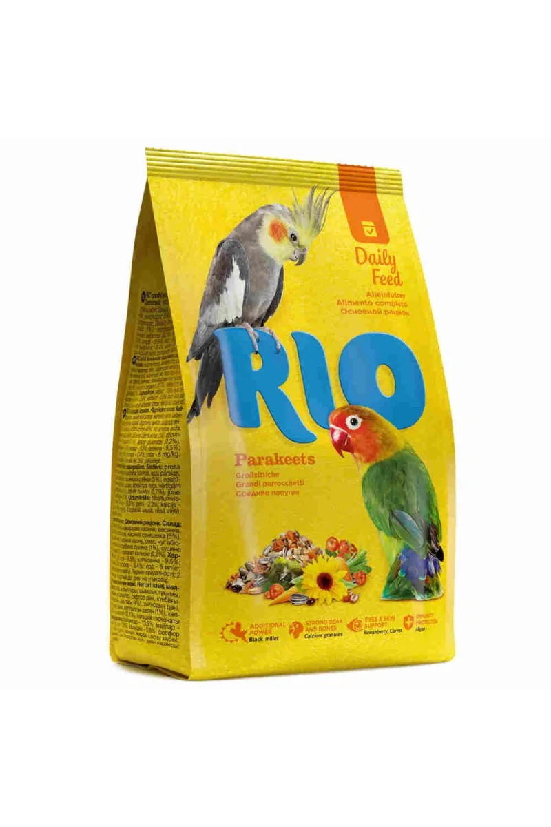 Comida Seca Aves Rio Alimento Diario Pequeñas Cotorras 500gr