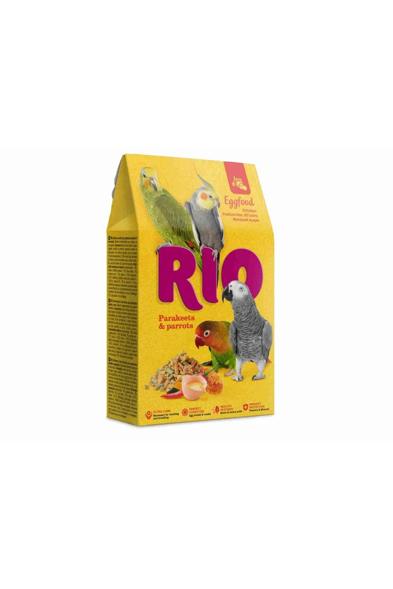 Comida Seca Aves Rio Alimento de Huevo Pequeñas Cotorras y Loros 250gr