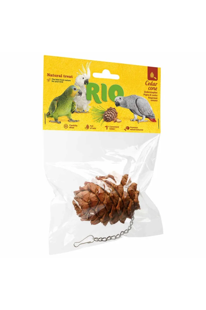 Snack Premio Aves Rio Piña de Cedro Natural para Pájaros 1ud