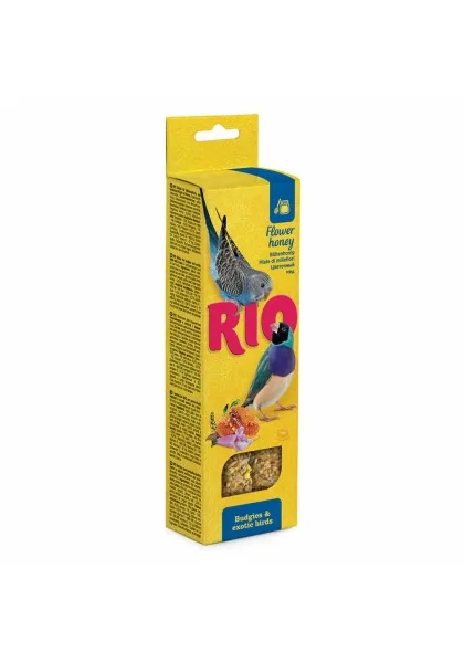 Snack Premio Aves Rio Barritas con Miel Periquitos y Aves Exóticas 2x40gr