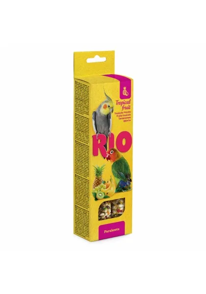 Snack Premio Aves Rio Barritas con Fruta Tropical Pequeñas Cotorras 2x75gr