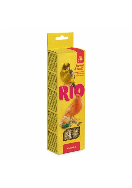Snack Premio Aves Rio Barritas con Miel y Semillas Canarios 2x40gr