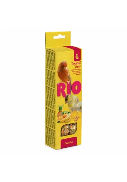 Snack Premio Aves Rio Barritas con Fruta Tropical Canarios 2x40gr