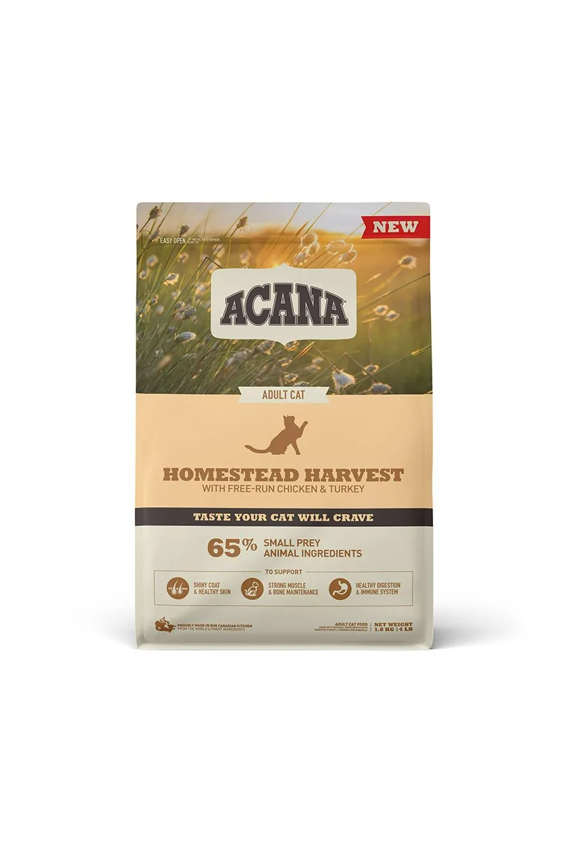 Comida Natural Gato Acana Feline Adult Homestead 1,8Kg