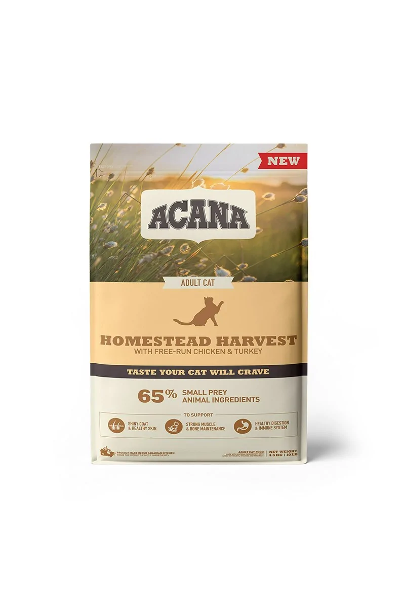 Comida Natural Gato Acana Feline Adult Homestead 4,5Kg