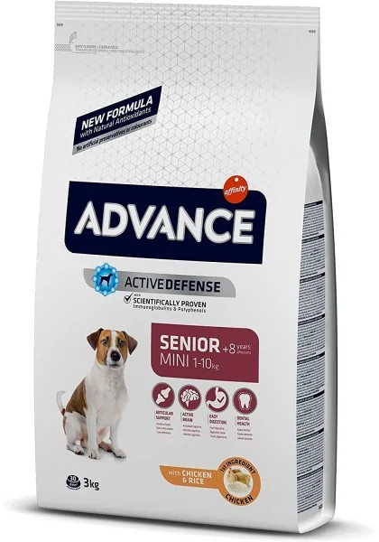 Comida Natural Perro Advance Canine Senior Mini Pollo Arroz 1,5Kg