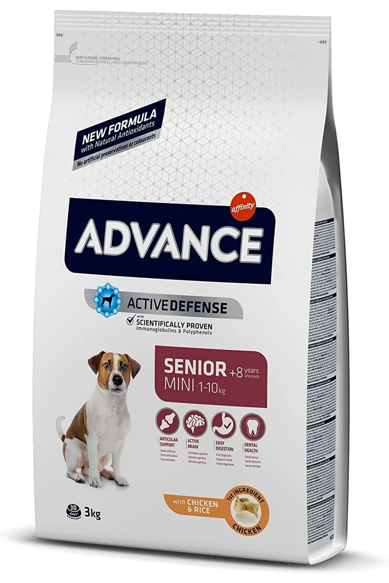 Comida Natural Perro Advance Canine Senior Mini Pollo Arroz 1,5Kg