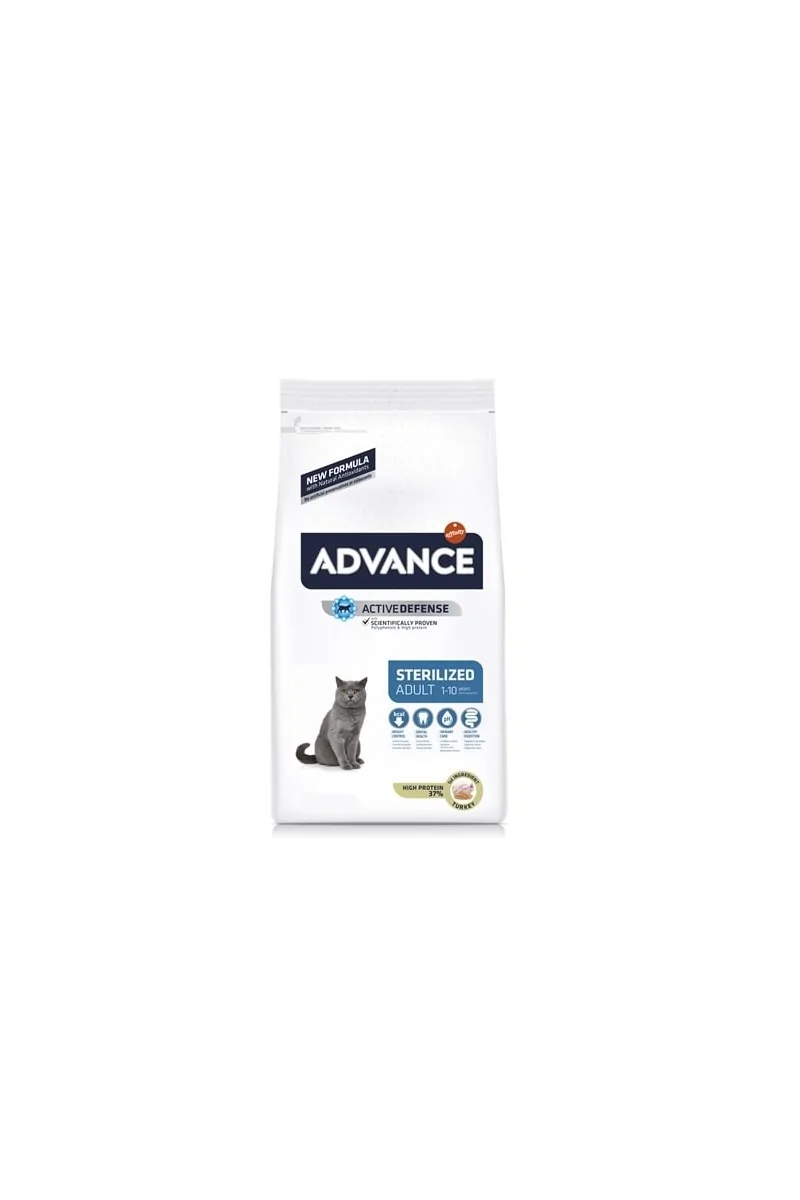 Comida Natural Gato Advance Feline Adult Sterilized Pavo 1,5Kg