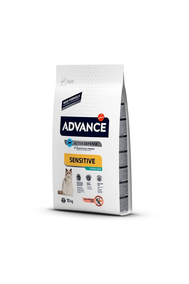 Comida Natural Gato Advance Feline Adult Sterilized Sens. 3Kg