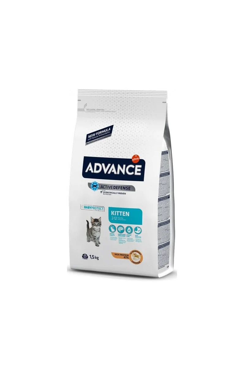 Comida Natural Gato Advance Feline Kitten Pollo Arroz 1,5Kg