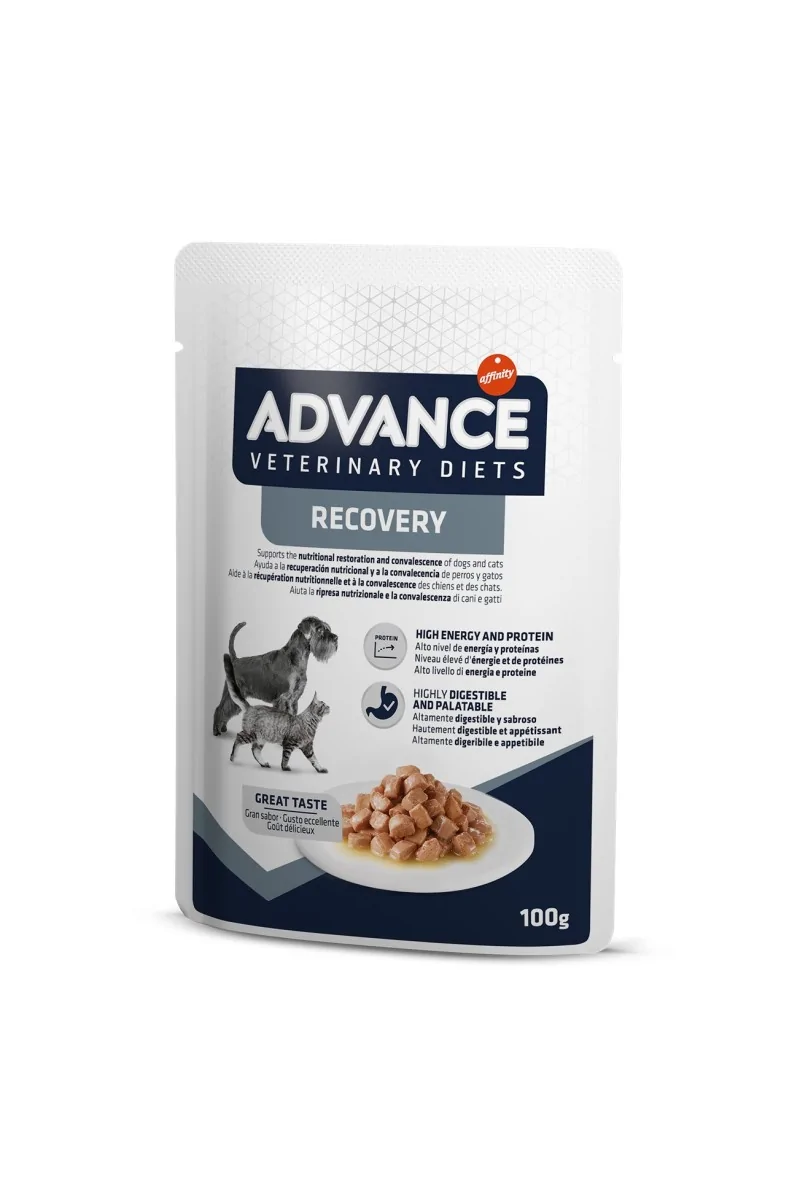 Comida Natural Perro Advance Vet Canine & Feline Recovery Pouch 11X100Gr