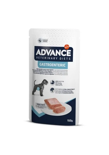 Comida Natural Perro Advance Vet Canine Gastroenteric Pouch 8X150Gr