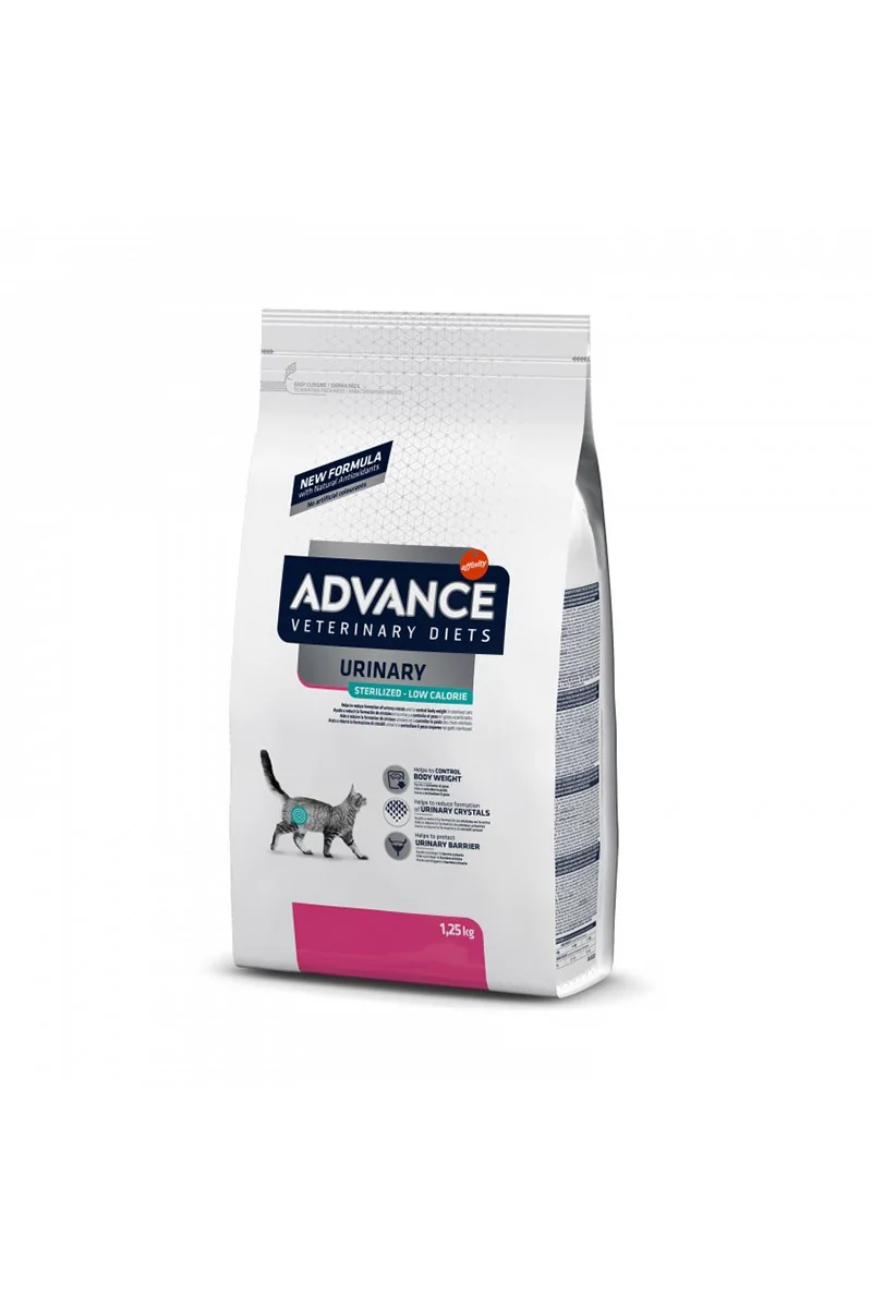 Comida Natural Gato Advance Vet Feline Steril.Urinary Low Cal 2,5Kg