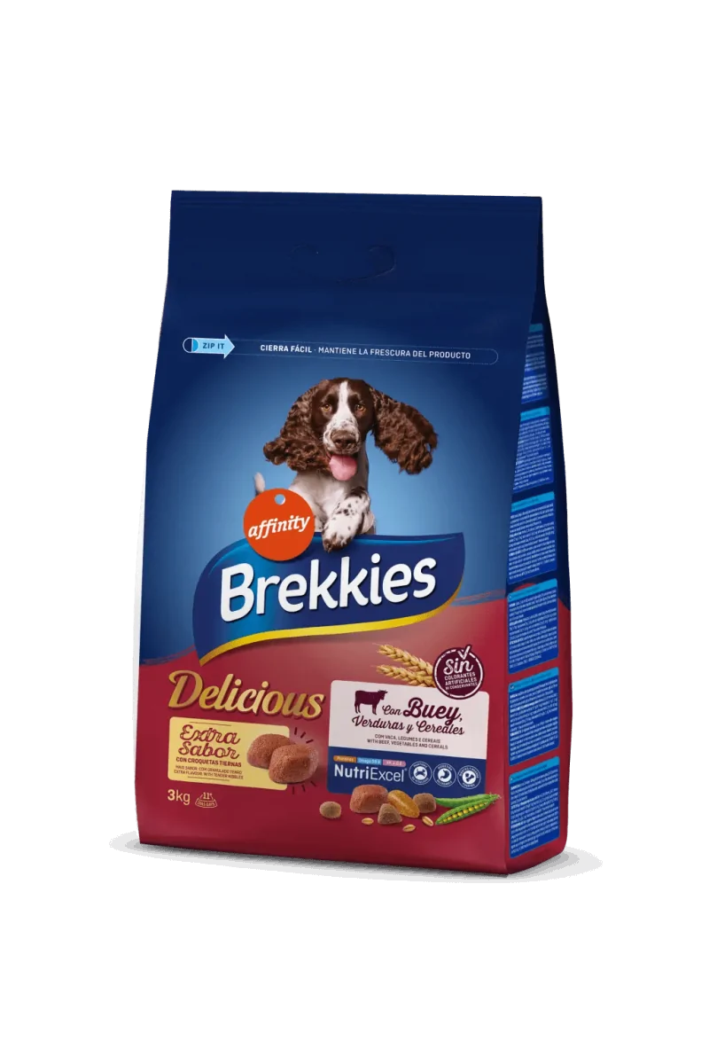 Comida Natural Perro Brekkies Canine Adult Delicious Ternera 3Kg