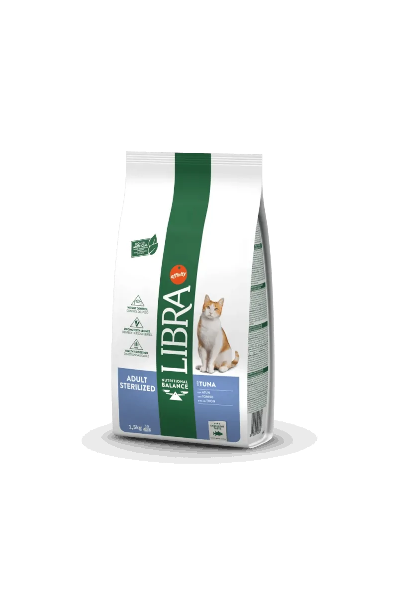 Comida Natural Gato Libra Feline Adult Sterilized Atun 1,5Kg