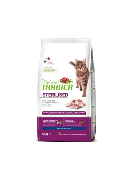 Comida Natural Gato Natural T.Feline Adul Steril Carne Blanca 1,5Kg