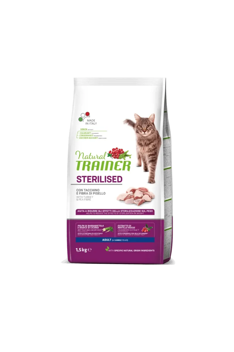 Comida Natural Gato Natural T.Feline Adul Steril Carne Blanca 1,5Kg