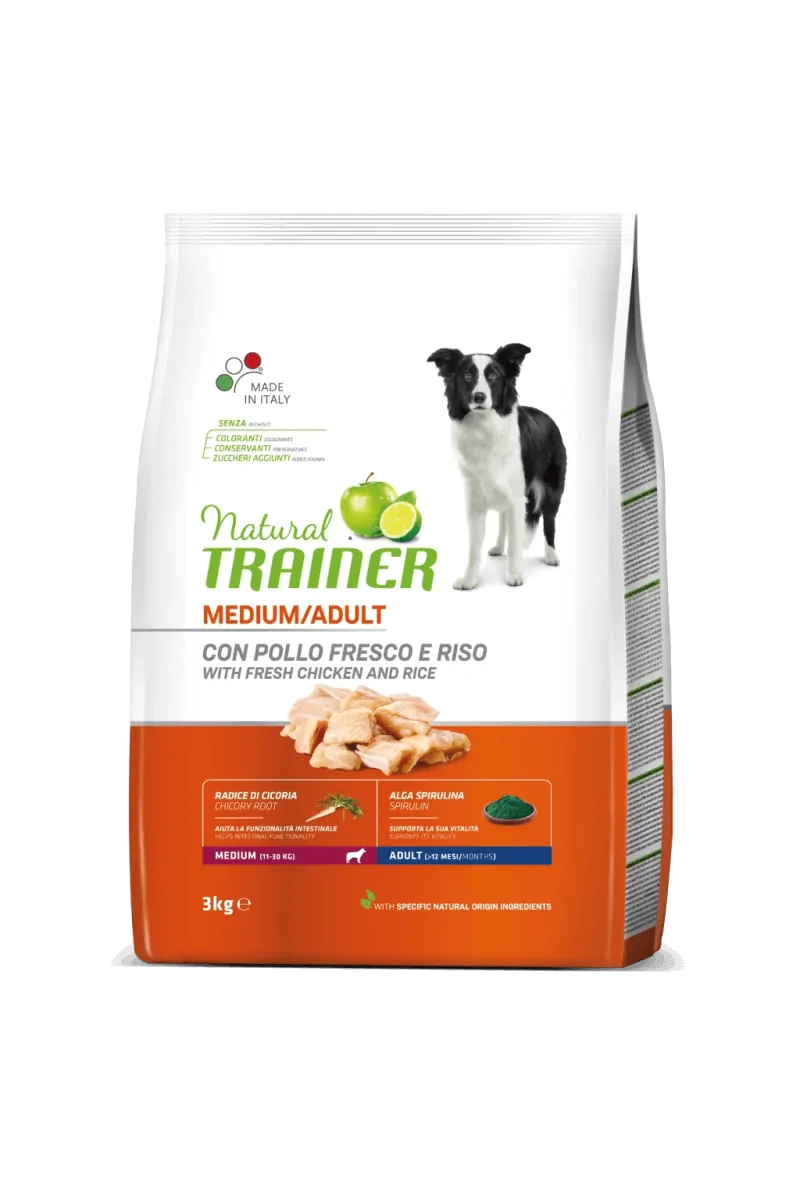 Comida Natural Perro Natural Trainer Canine Adult Medium Pollo 3Kg