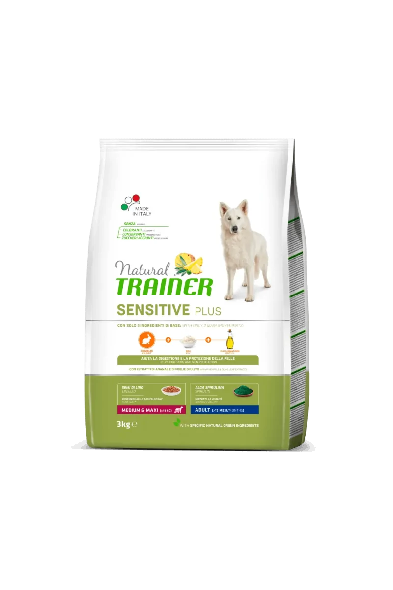 Comida Natural Perro Natural Trainer Canine Plus Adult Conejo 3Kg