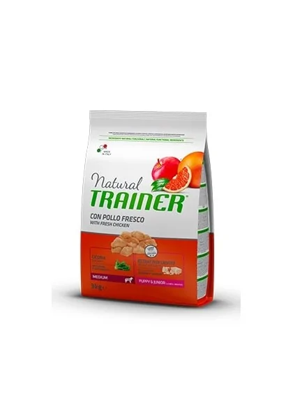 Comida Natural Perro Natural Trainer Canine Puppy Junior Medium 12Kg