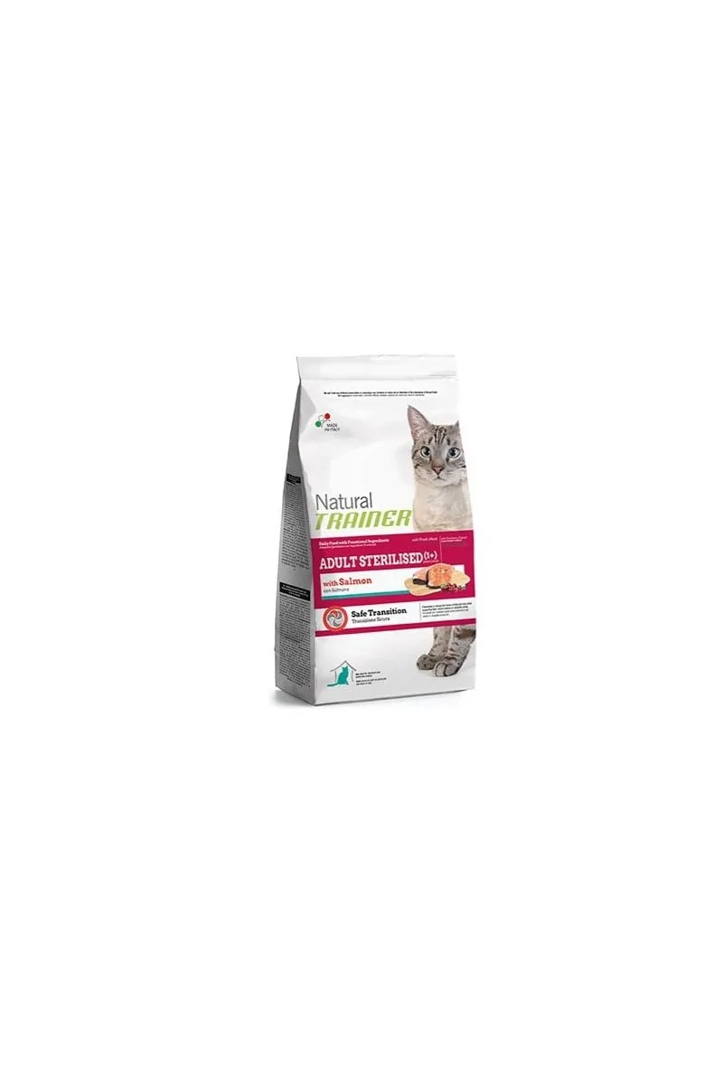 Comida Natural Gato Natural Trainer Feline Adult Steril Salmon 1,5Kg