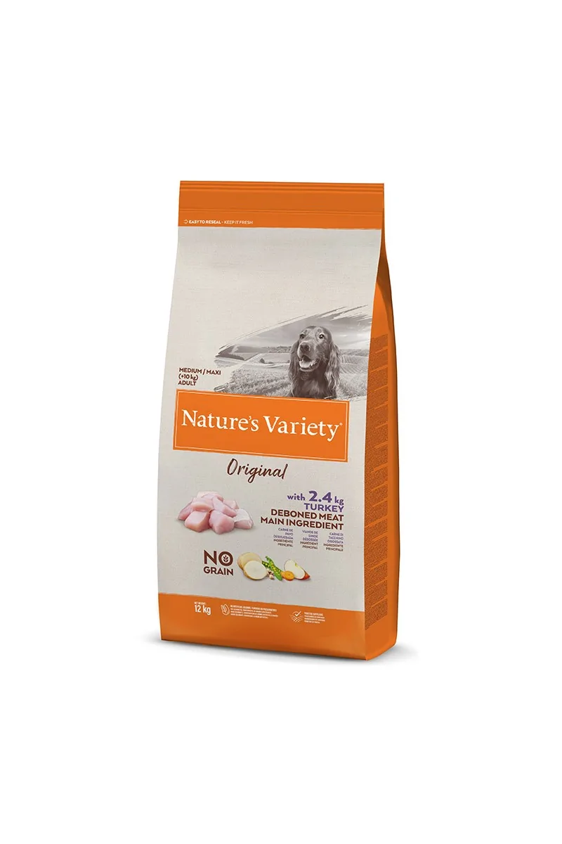 Comida Natural Perro Nature V Origi Canine Adult Nog Pavo 12Kg