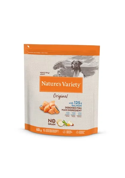 Comida Natural Perro NatureS V Origin Canine Adult Mini Salmon 600Gr