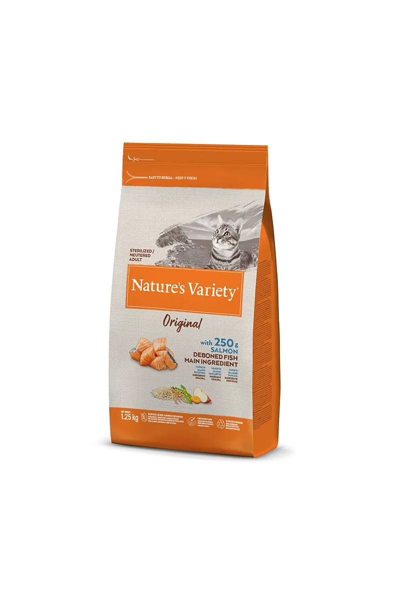 Comida Natural Gato NatureS V Origin Feline Adult Ster Salmon 1,25Kg