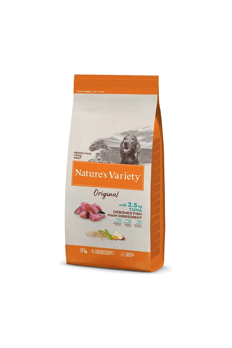 Comida Natural Perro NatureS V Original Canine Adult Med/Mx Atun 12Kg