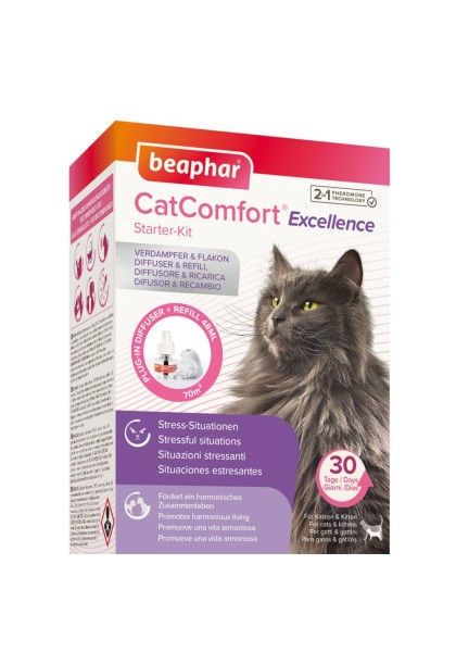 Juego Antiestres Gato Adulto y Pequeño Catcomfort Excellence Difusor Y Recambio Gatos 48Ml - Nuevo