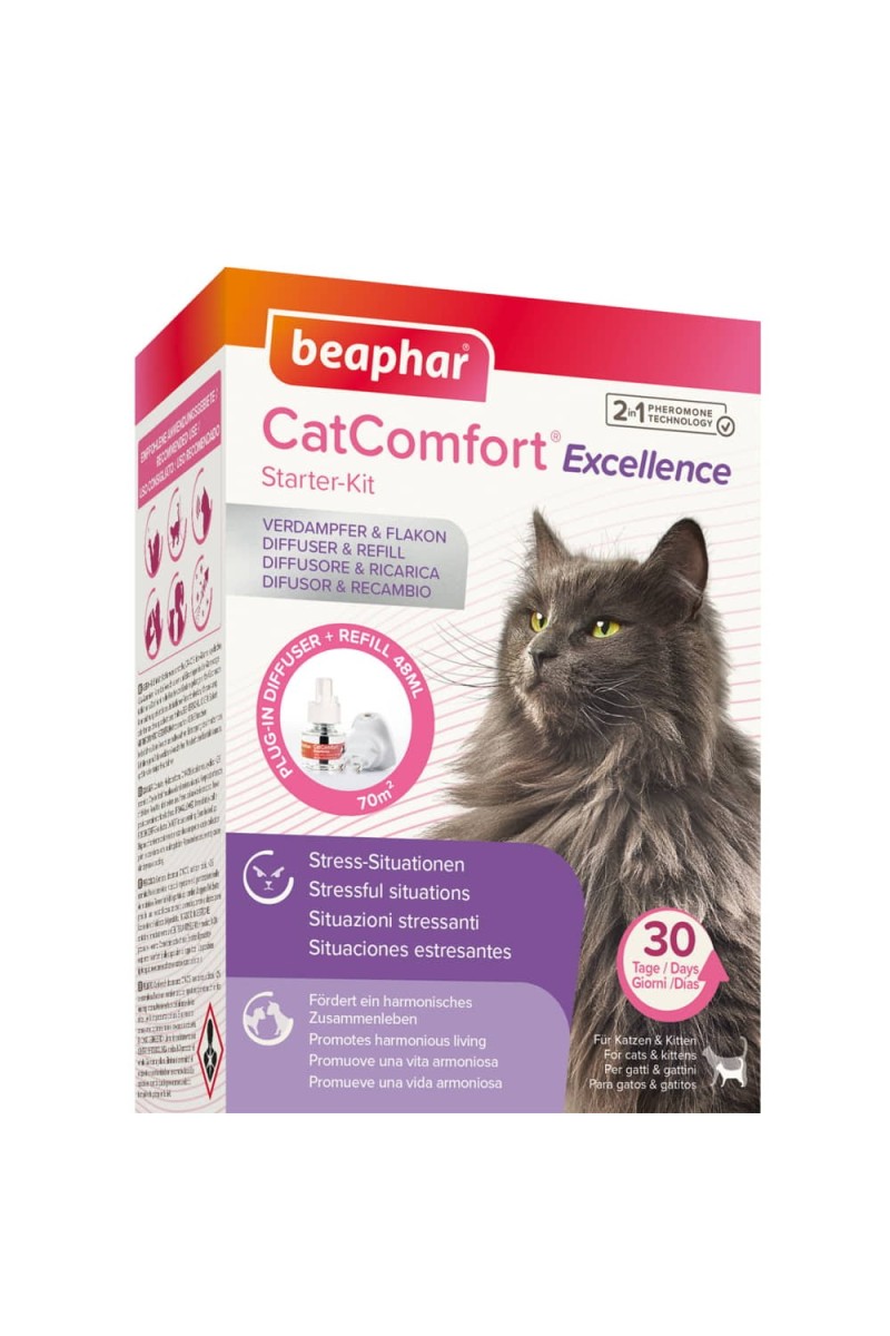 Juego Antiestres Gato Adulto y Pequeño Catcomfort Excellence Difusor Y Recambio Gatos 48Ml - Nuevo