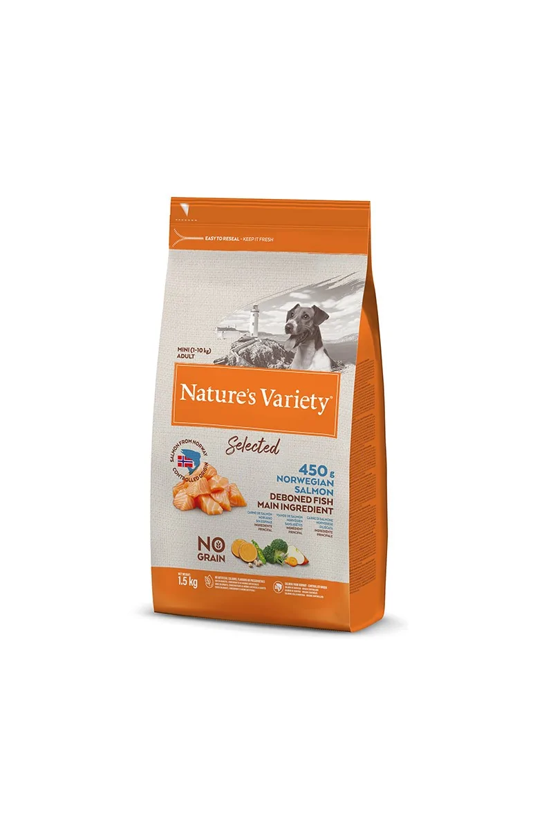 Comida Natural Perro NatureS V Selec Canine Adult Mini Salmon 1,5Kg