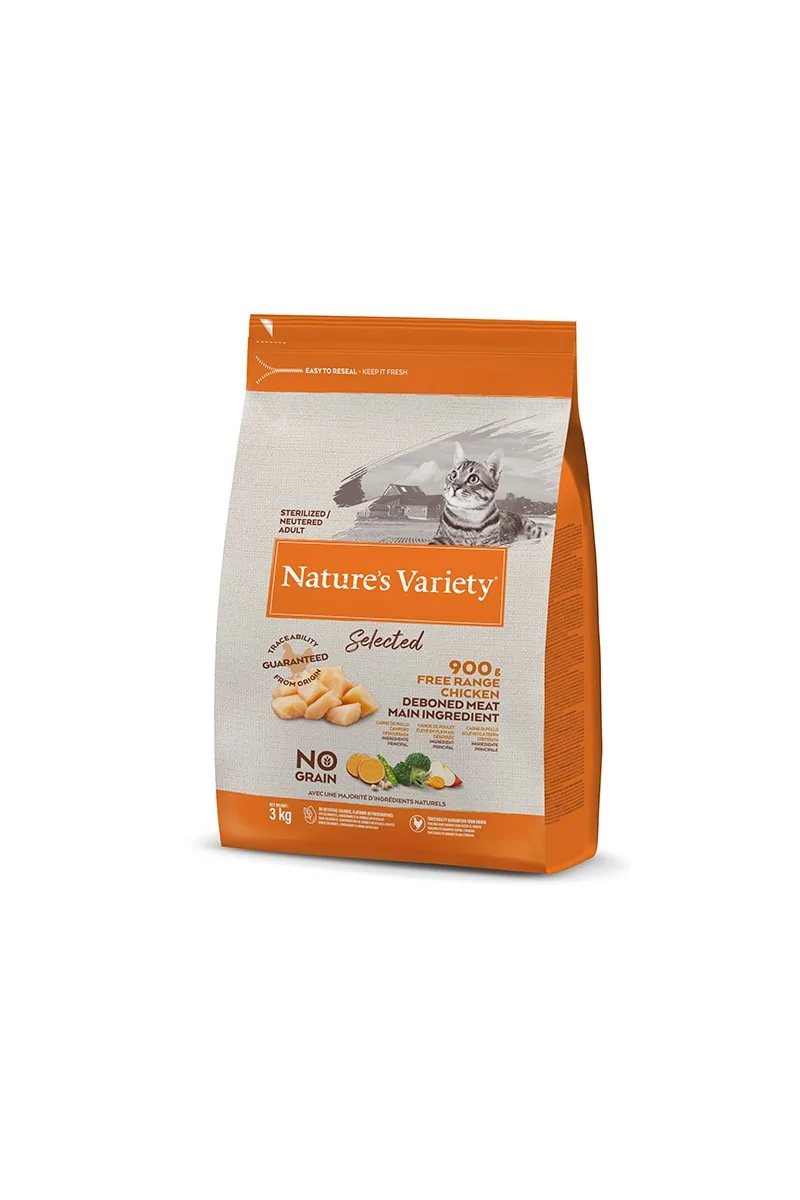 Comida Natural Gato NatureS V Select Feline Adult Steril Pollo 3Kg