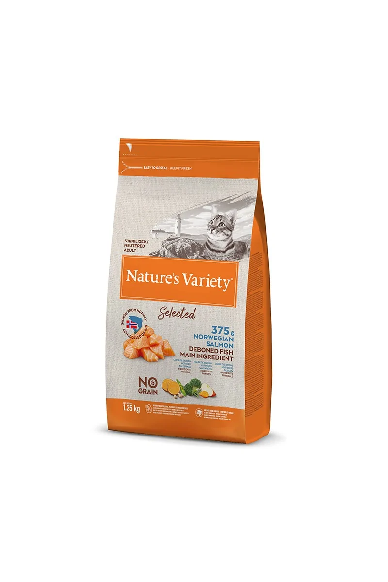 Comida Natural Gato NatureS V Selected Feline Adult Salmon 1,25Kg