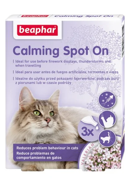 Suplemento Calmante Gato Beaphar Calming Spot On Gato 3X0,4 Ml