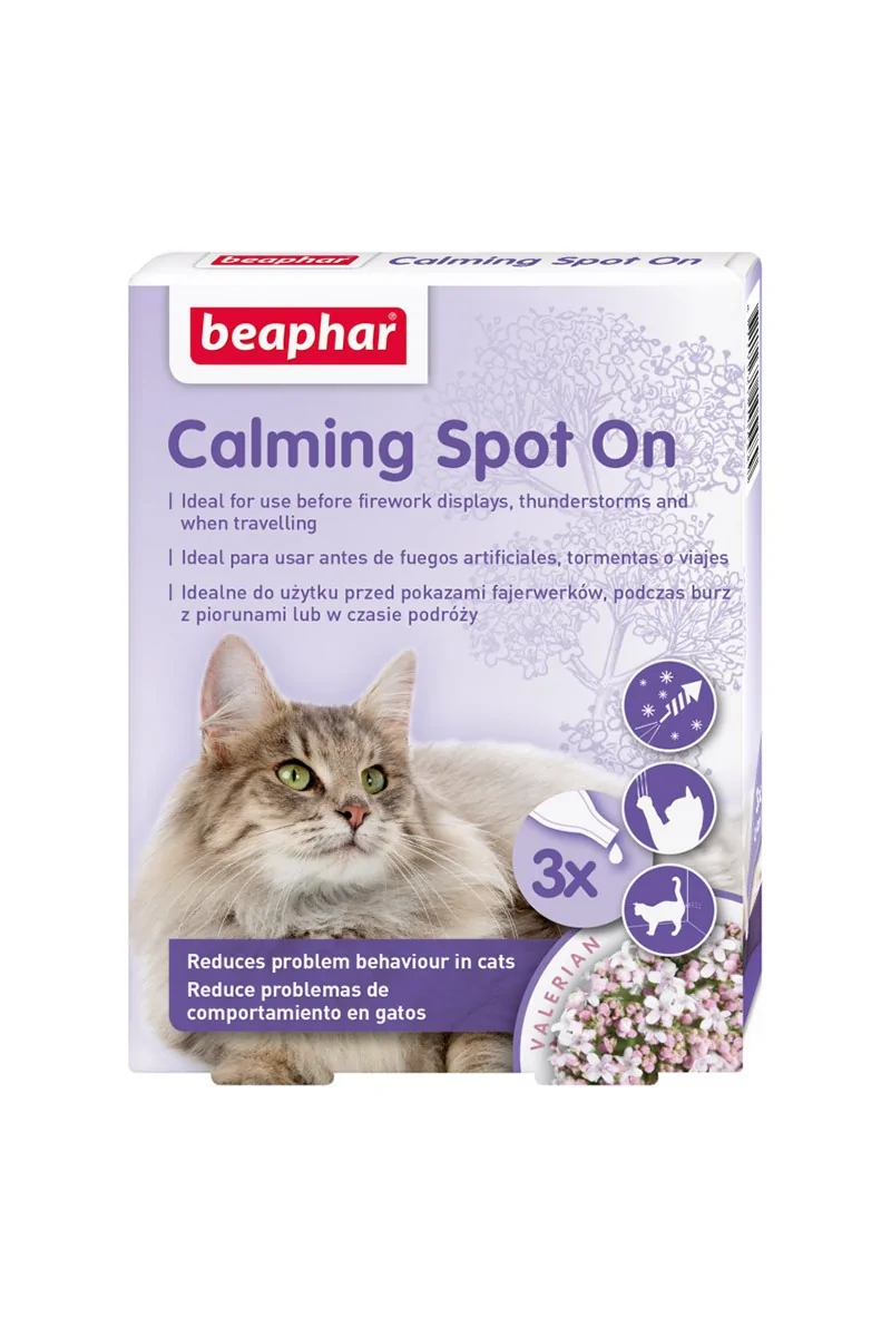 Suplemento Calmante Gato Beaphar Calming Spot On Gato 3X0,4 Ml