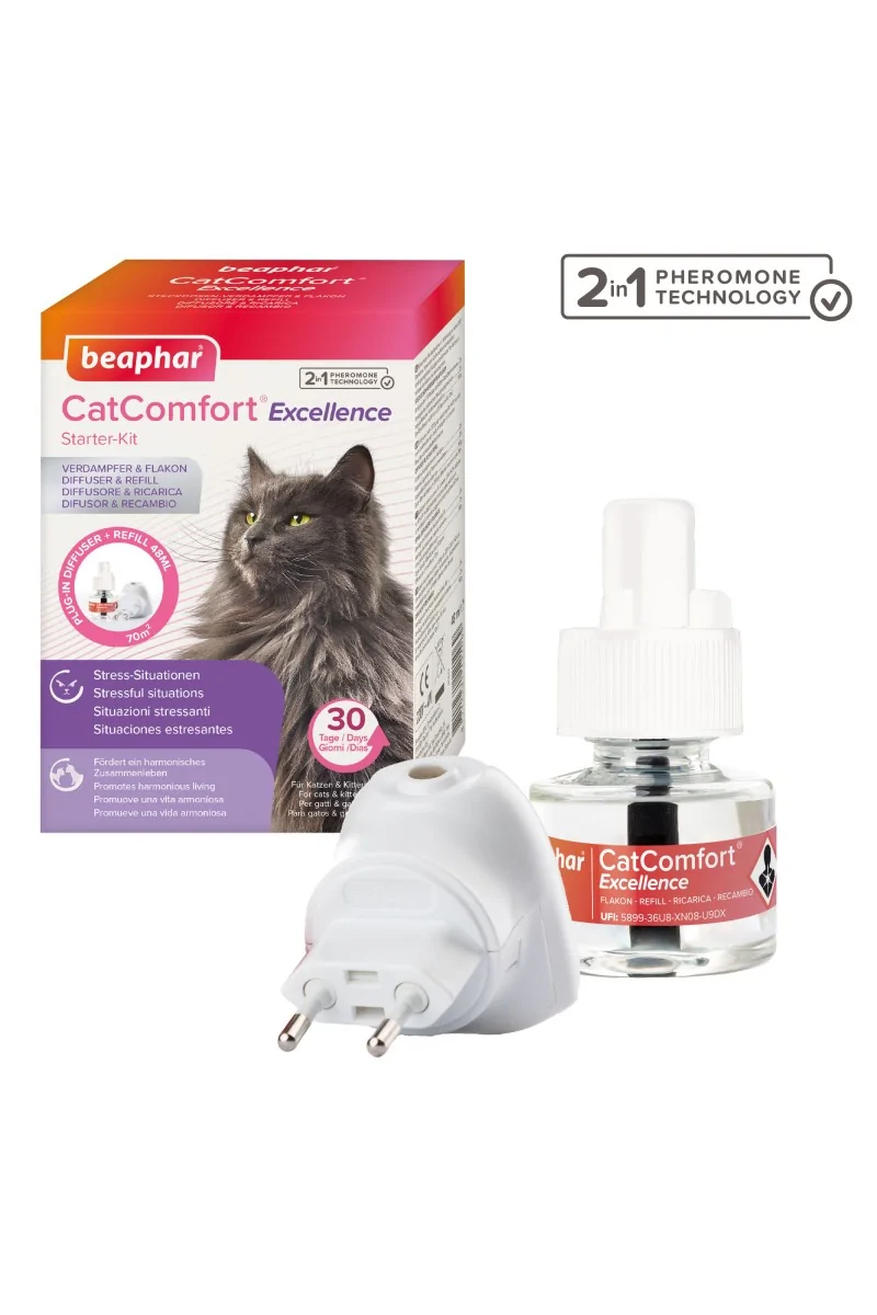 Ambientador Gato Beaphar Cat Comfort Difusor Y Recambio Gatos 48Ml