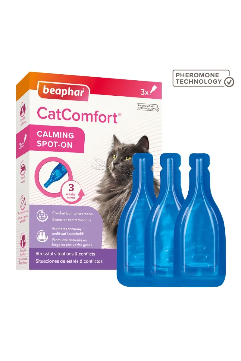 Pipetas Calmantes Gato Beaphar Catcomfort Pipetas Gatos X3