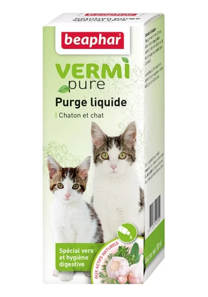 Higiene Beaphar Vermipure Antiparasitario Interno Natural Gato Sol.50Ml