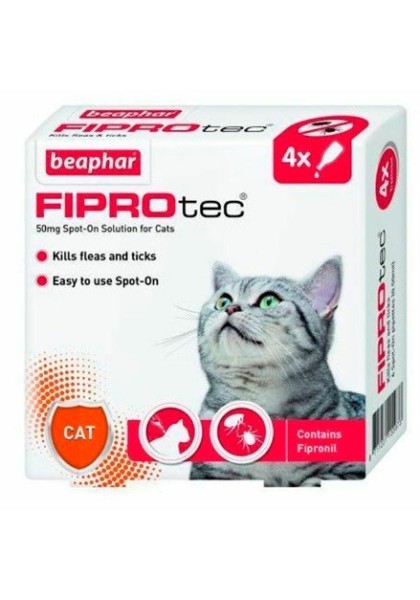 Antiparasitario Externos Gato  Fiprotec Spot On Gato (4x0,5ml)