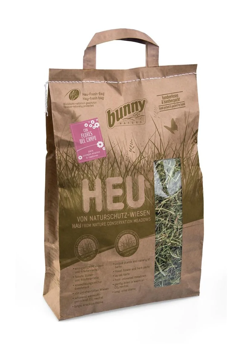 Bunny Heno Natural Meadows Flores 250Gr