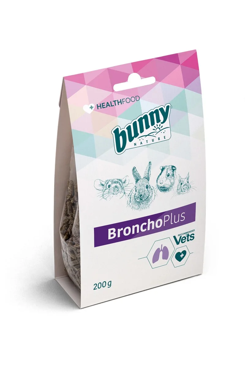 Conejo Bunny Suplemento Respiratorio Broncho Plus 5X200Gr