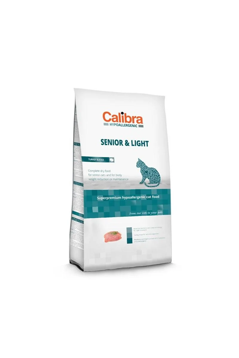 Comida Premium Gato Calibra Cat Hypoallergenic Senior Light Turkey Pavo 2Kg